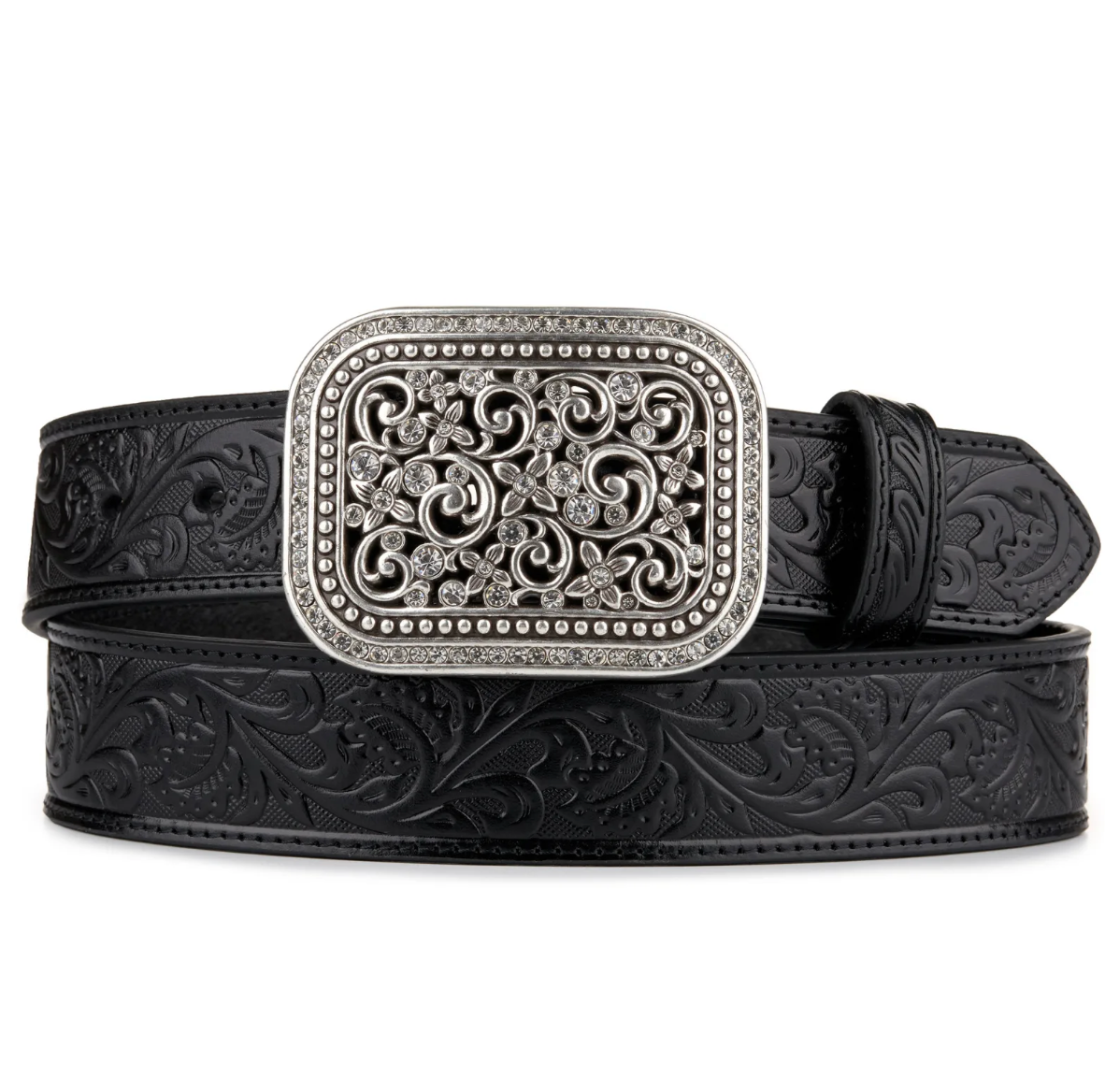 Ariat Women's Tooled Rhinestone Cowgirl Belt