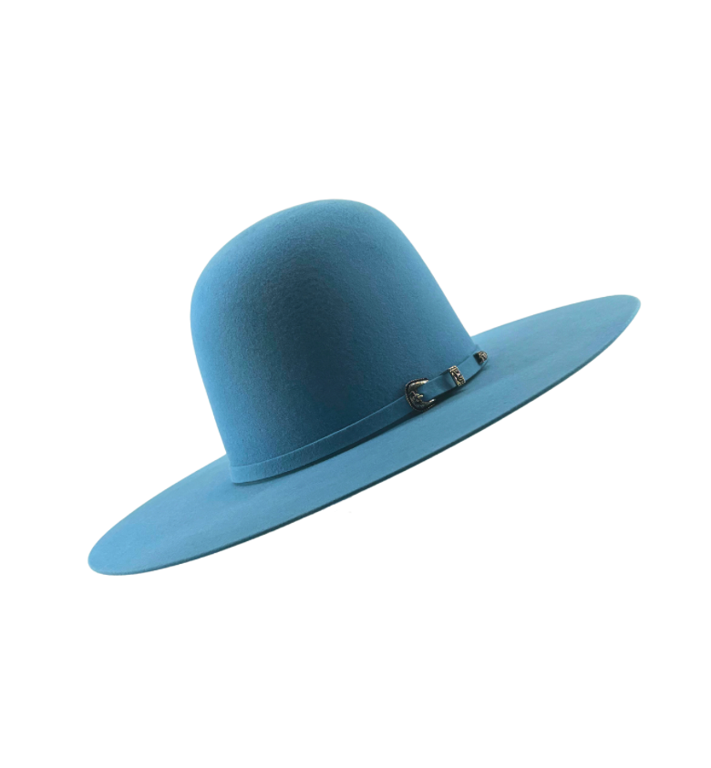 Rock'em 4X Sky Blue Open Crown Felt Cowboy Hat