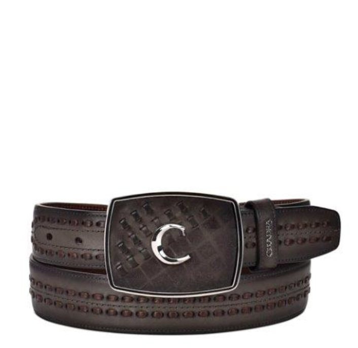 Cuadra BC248 MN Over Black Laser & Woven Belt