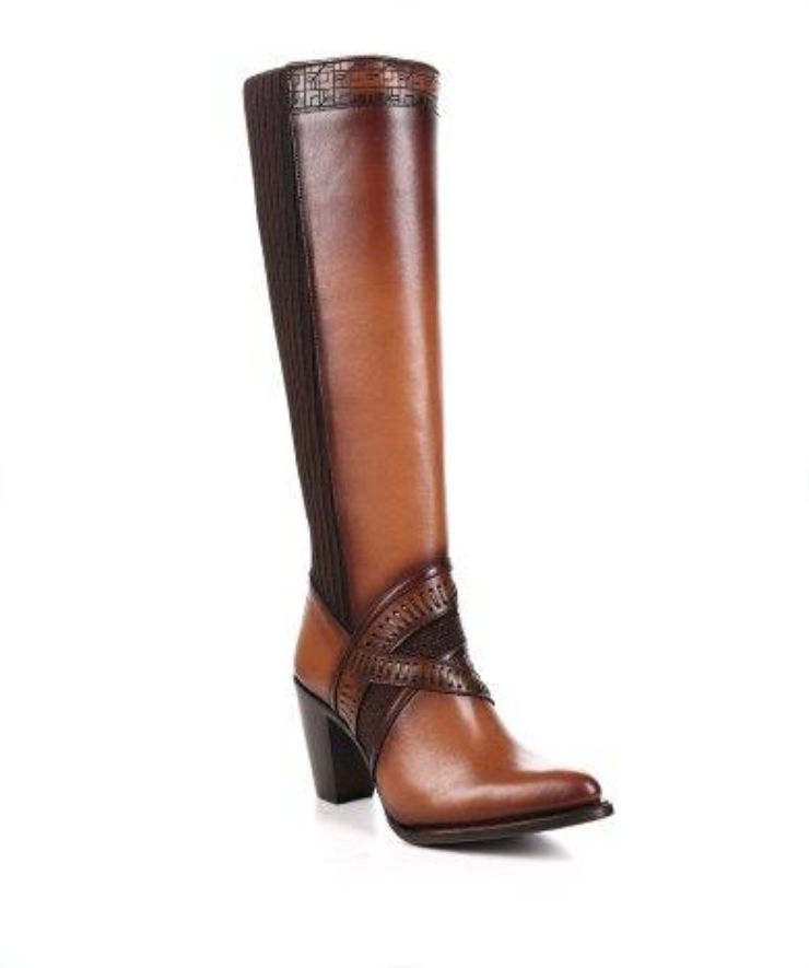 Cuadra CU868 LD Honey Laser & Zipper Round Toe