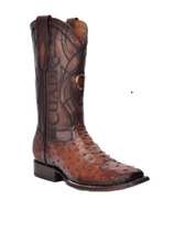 Cuadra CU457 MN Moroni Chestnut Ostrich Laser & Embroidery Square Toe