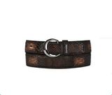 Cuadra BC320 MN Brown Python Exotic Strip Belt