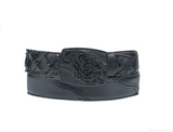 Cuadra BC357 MN Black Fish Pirarucu Exotic Strip Belt