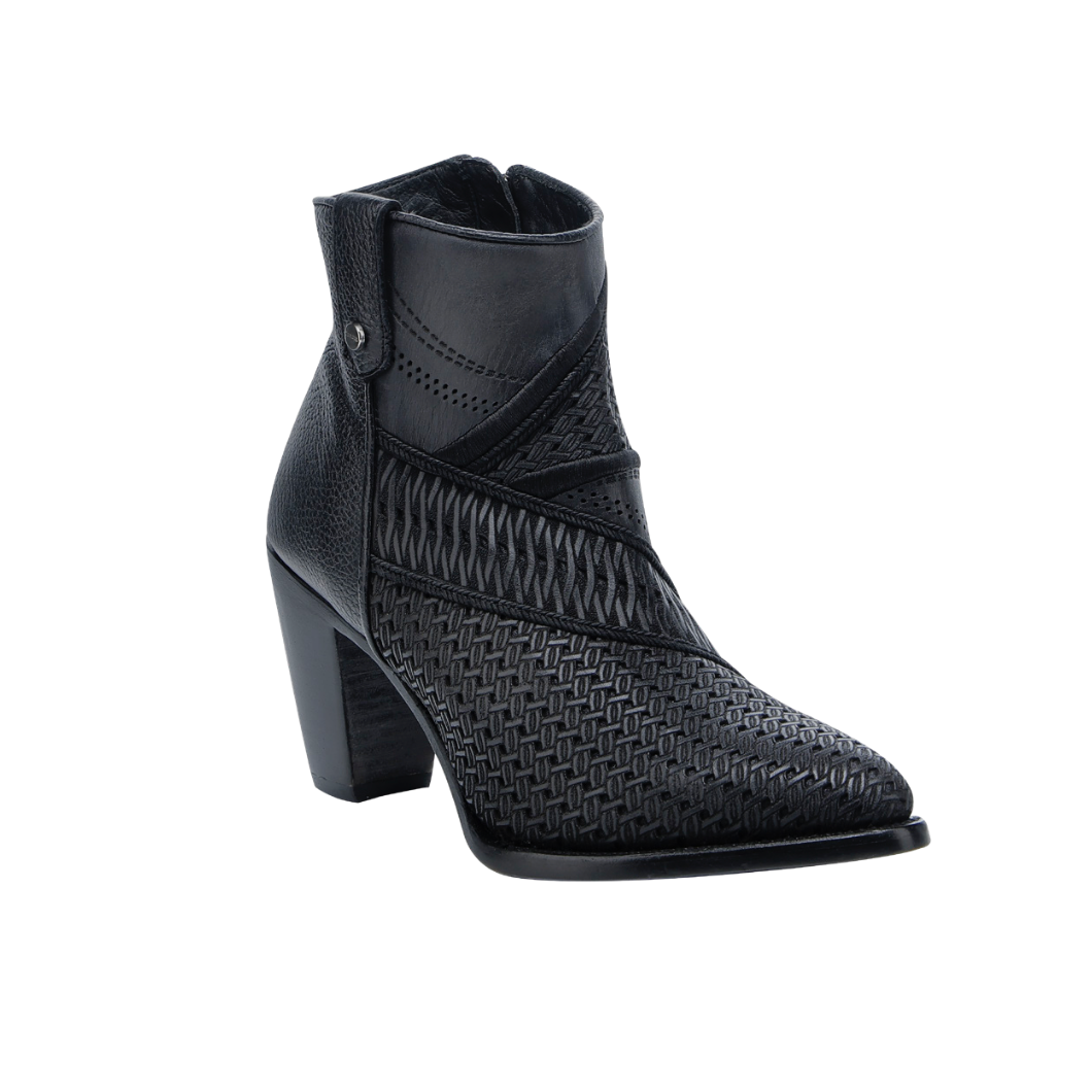 Cuadra CU948 LD Oxford Laser & Embroidery & Studs & Zipper Round Toe