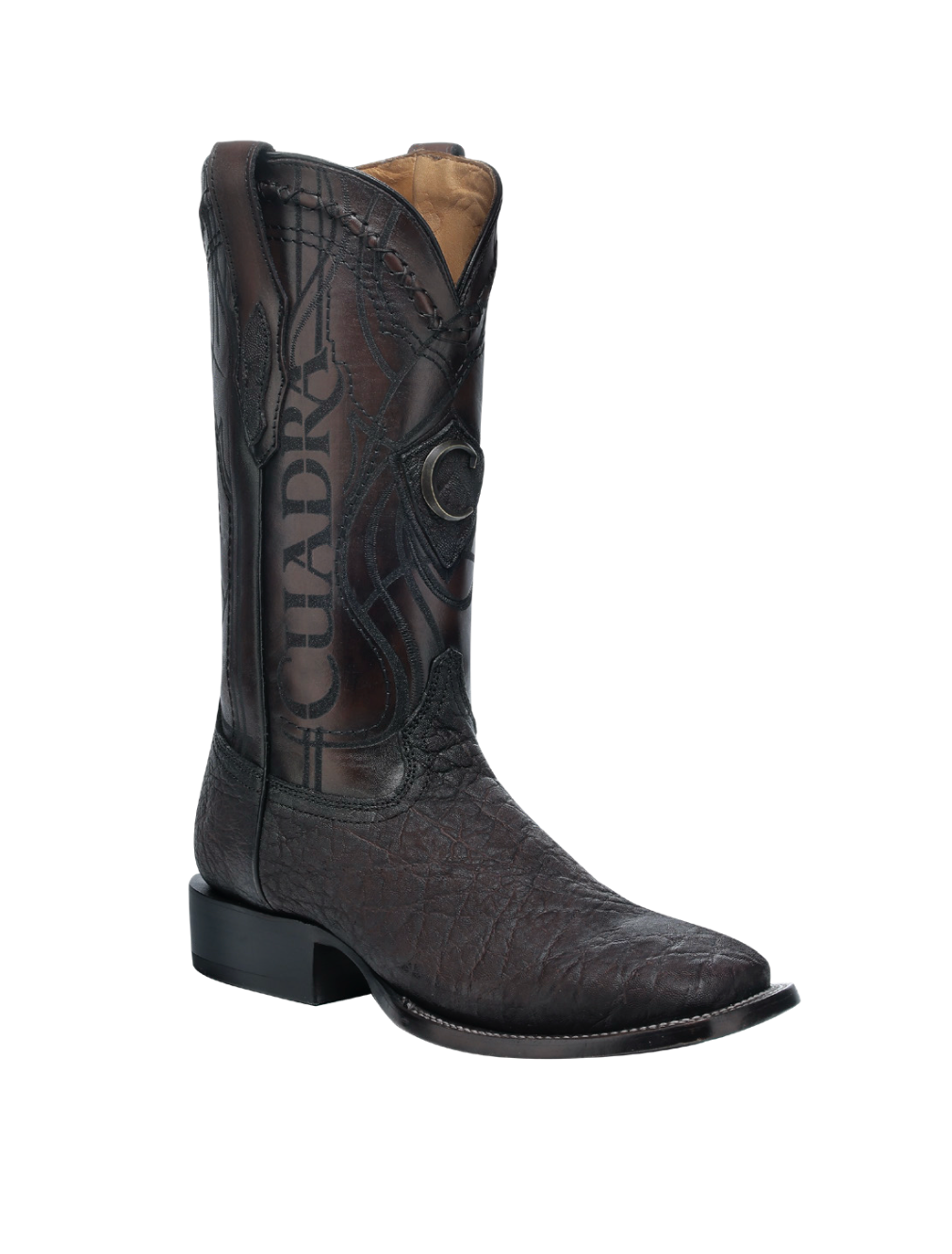 Cuadra CU848 MN Brown Elephant Laser & Embroidery Square Toe