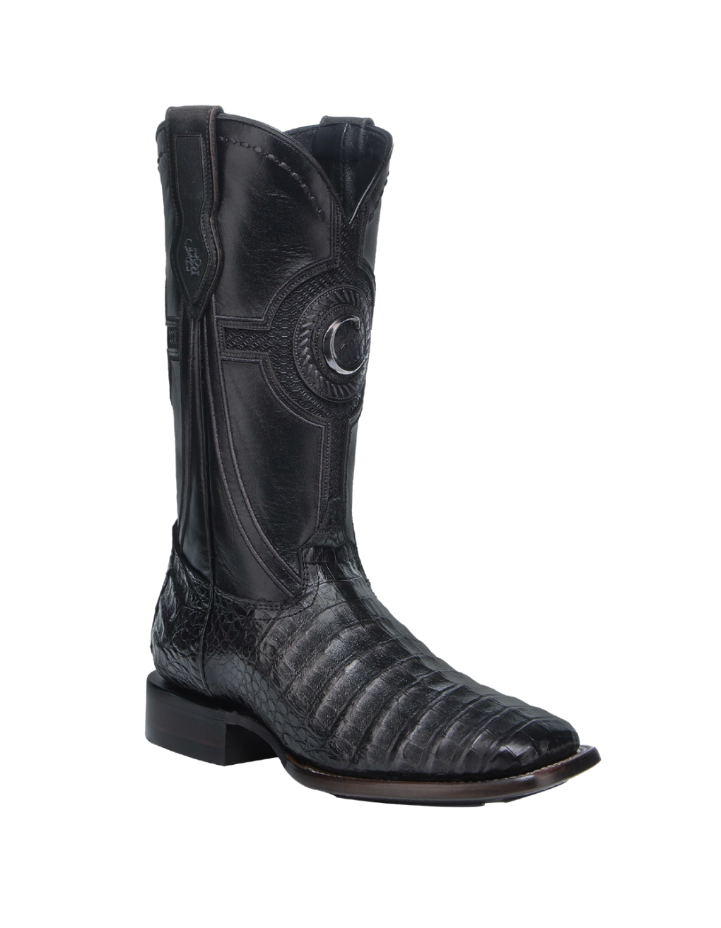 Cuadra CU976 MN Oxford Caiman Studs & Embroidery & Woven Square Toe
