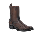 Cuadra CU936 MN Honey Caiman Laser & Zipper Narrow Square Toe