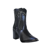 Cuadra CU870 LD Embroidery & Studs & Zipper Pointed Toe