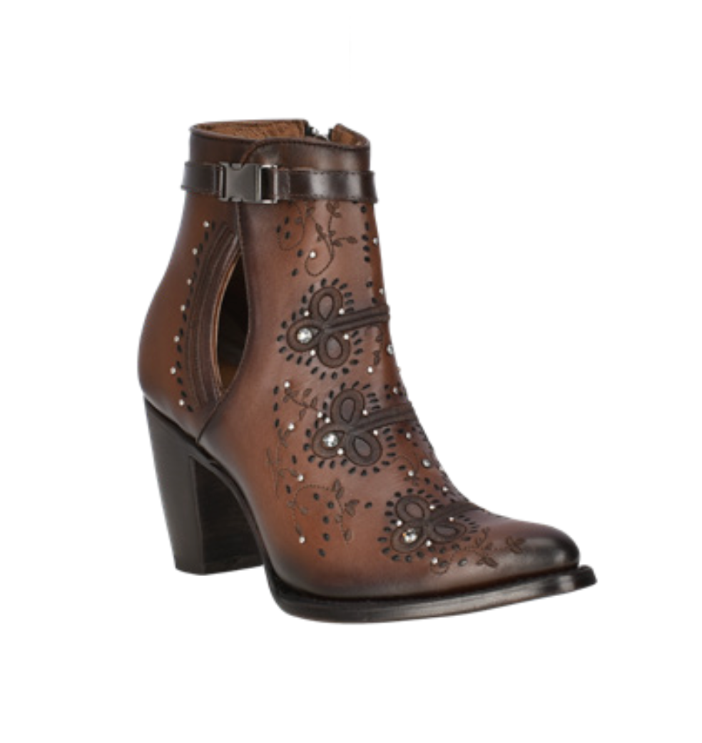 Cuadra CU637 LD Honey Embroidery & Studs & Harness Round Toe