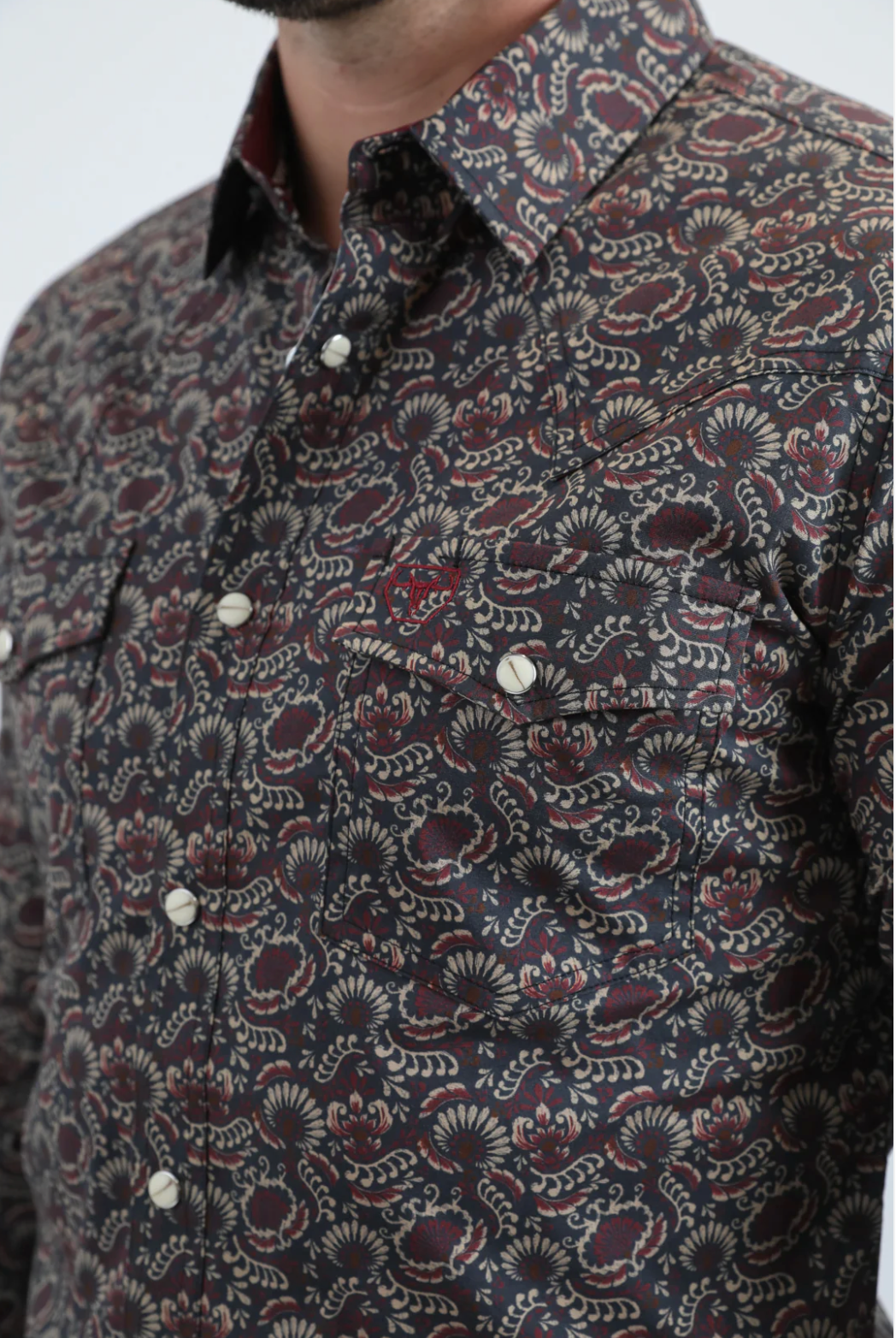 Platini Long Sleeve Haason Pearl Snap