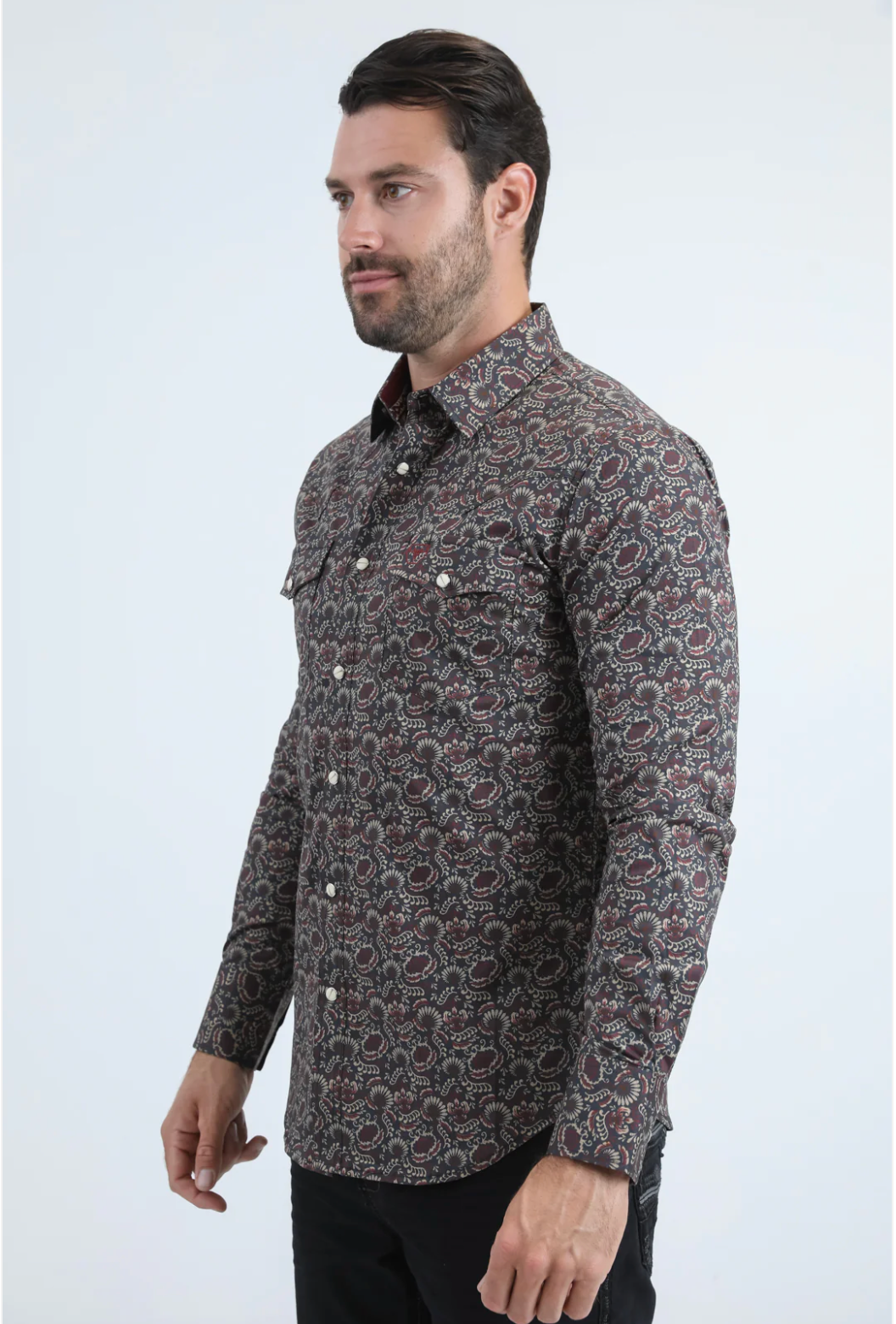 Platini Long Sleeve Haason Pearl Snap