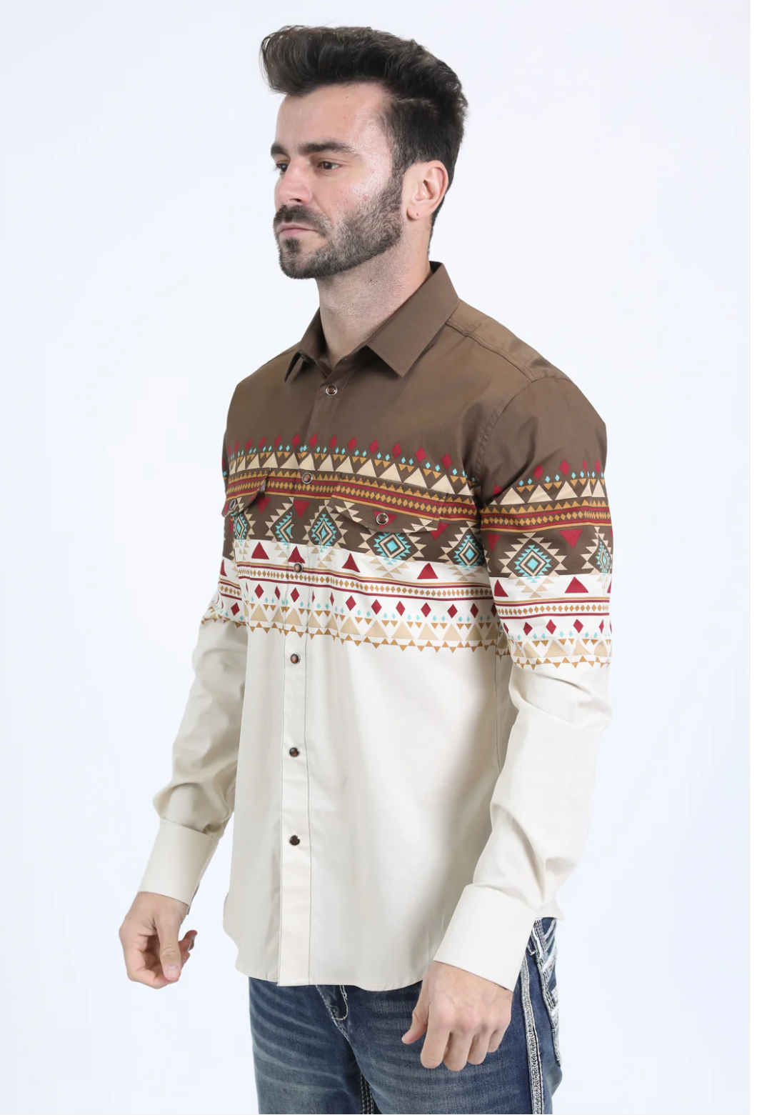 Platini Long Sleeve Roberts Pearl Snap