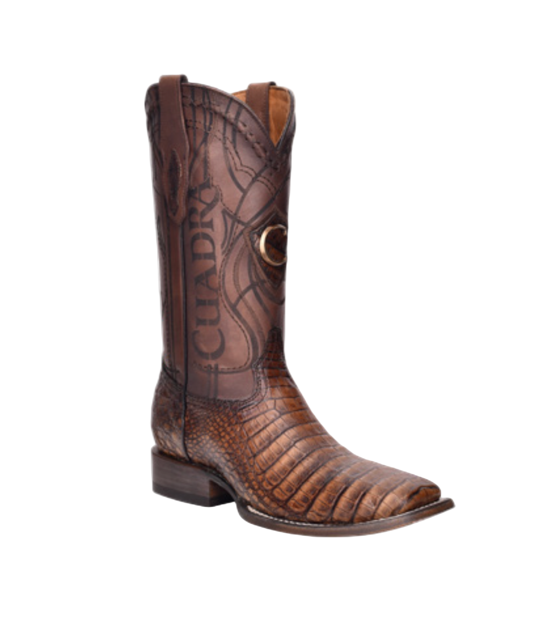 Cuadra CU620 MN Porto Maple Caiman Laser & Embroidery Square Toe