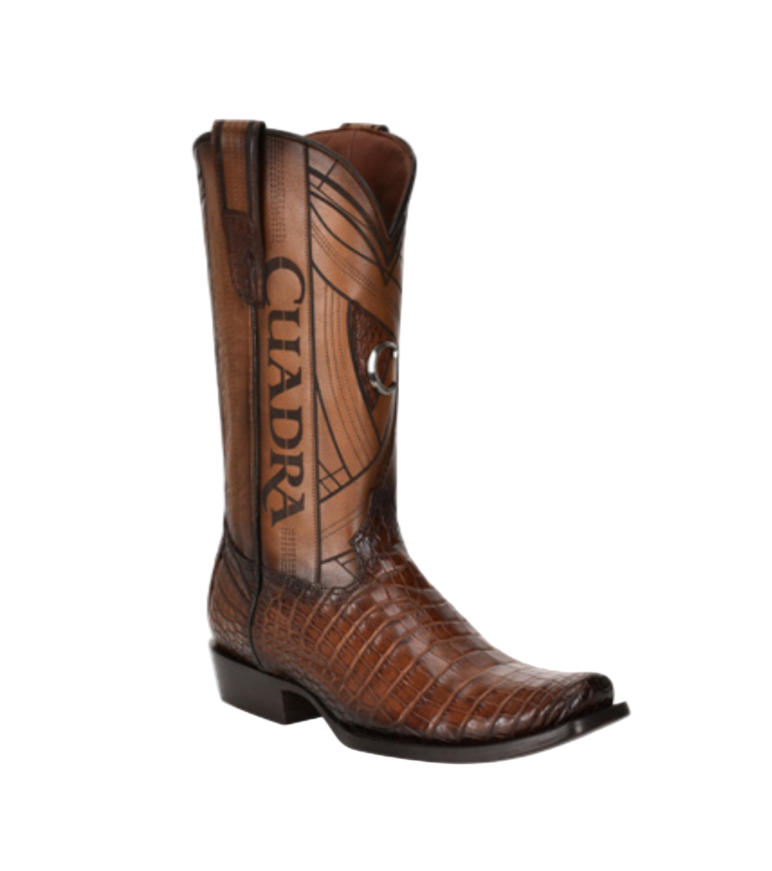 Cuadra CU700 MN Brown Moreletti Laser & Embroidery Narrow Square Toe