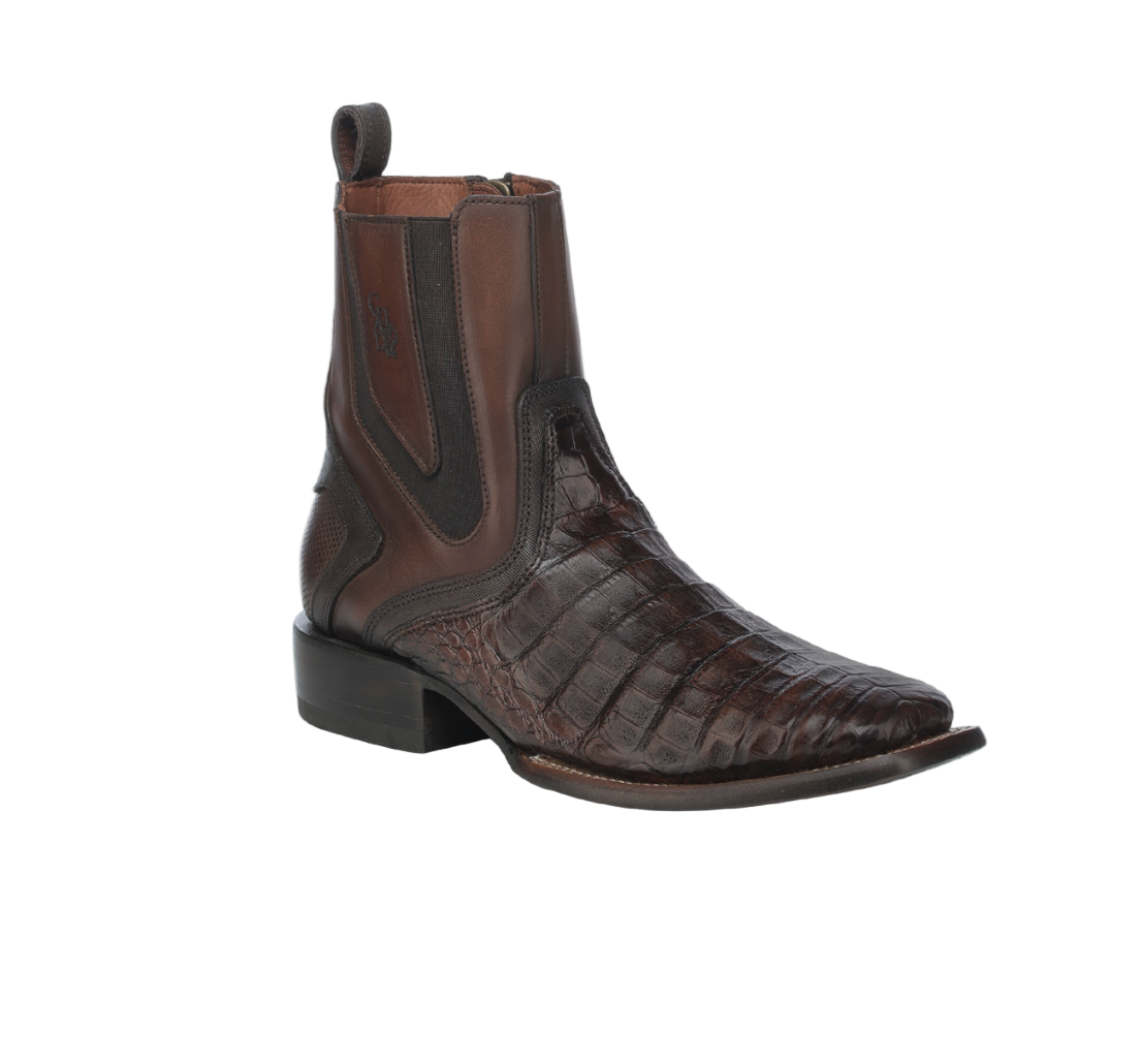 Cuadra CU892 HN Honey Caiman Zipper & Elastic Square Toe