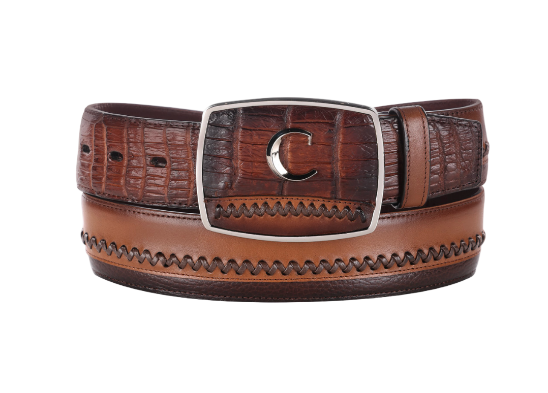 Cuadra BC369 MN Honey Moreleti Embroidery Belt