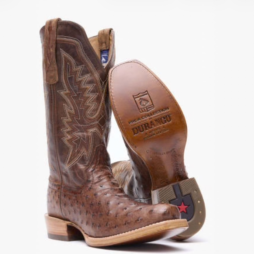 Durango DDB0463 Men's PRCA Collection Full Quill Ostrich Western Boot
