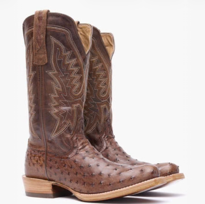 Durango DDB0463 Men's PRCA Collection Full Quill Ostrich Western Boot