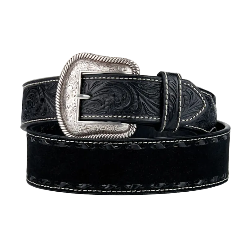 Nocona Black Roughout Western Cowboy Belt
