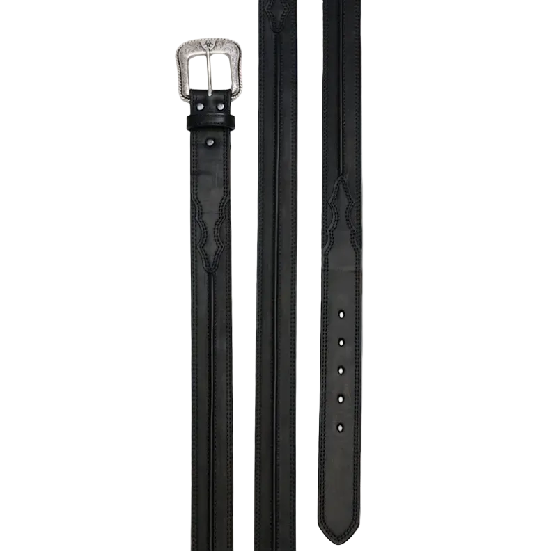 Ariat Black Half Center Bump Cowboy Belt