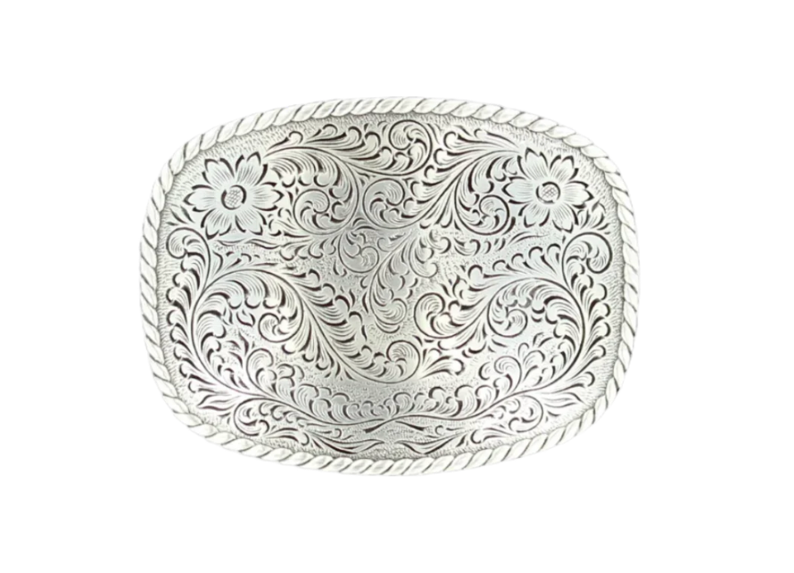Nocona Scrolled Rectangle Belt Buckle