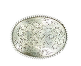 Nocona Oval Scrolled Western Belt Buckle