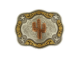 Nocona Tone Cactus Belt Buckle