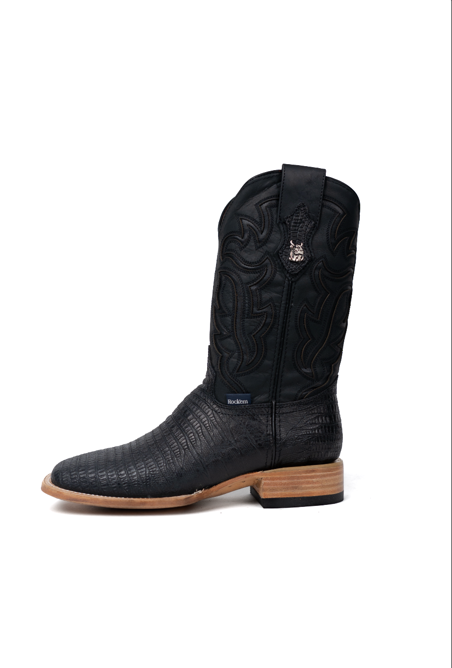 Bruce Lizard Square Toe Cowboy Boot