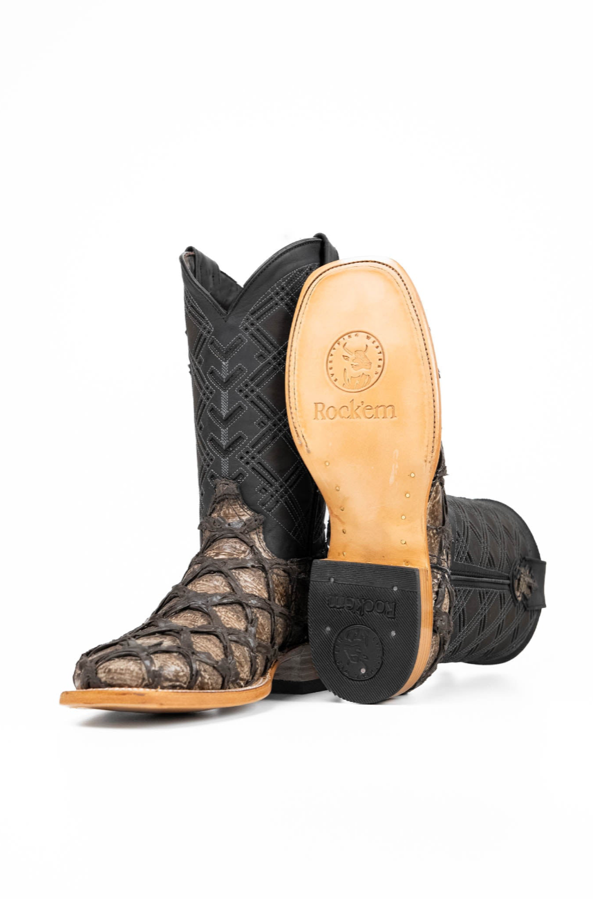 Bradley Pirarucu Square Toe Cowboy Boot