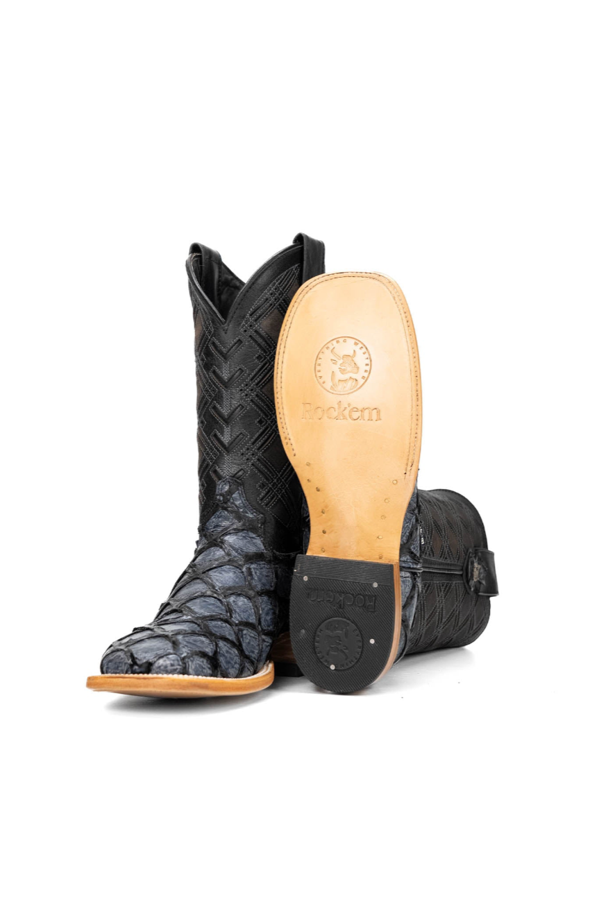 Bradley Pirarucu Square Toe Cowboy Boot