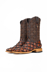 Bradley Pirarucu Square Toe Cowboy Boot