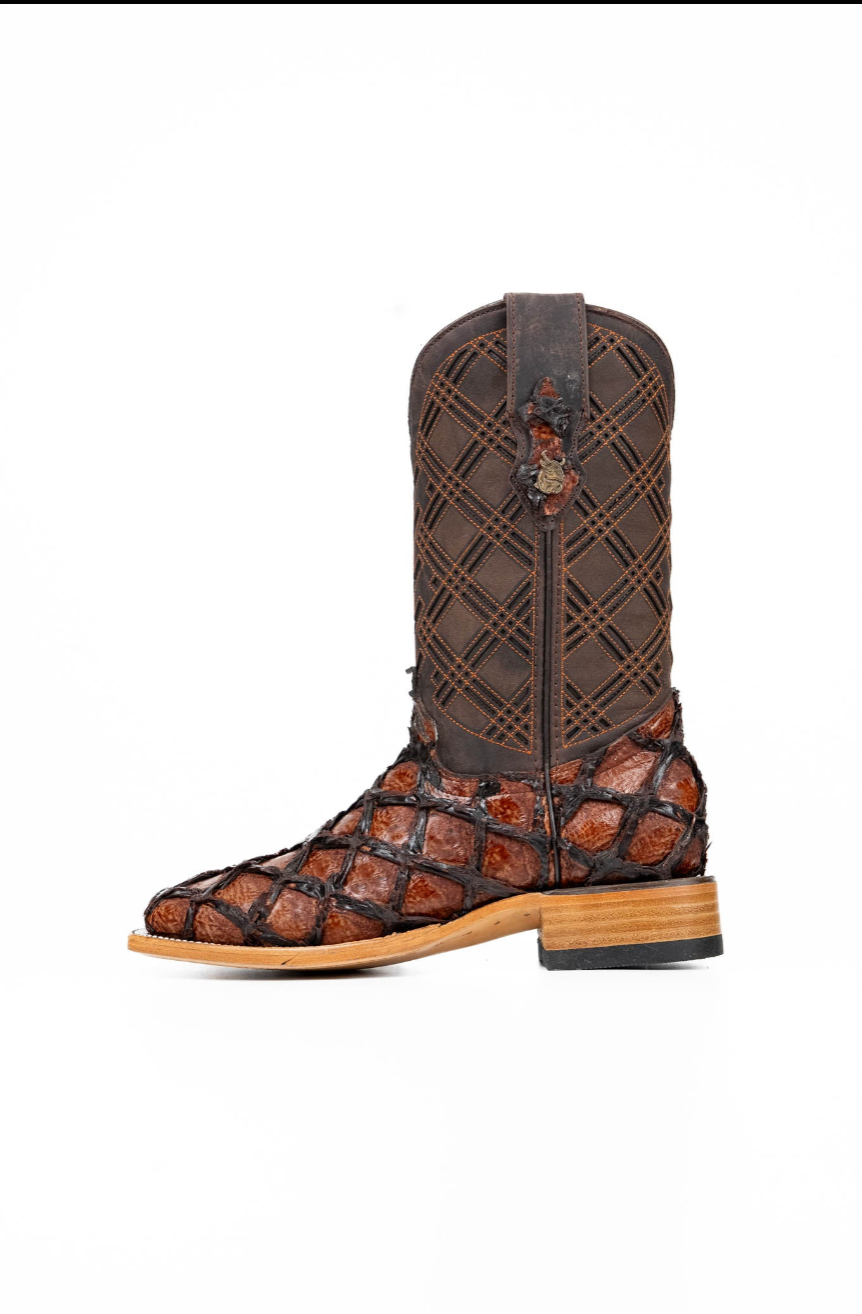 Bradley Pirarucu Square Toe Cowboy Boot