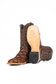 Bradley Pirarucu Square Toe Cowboy Boot