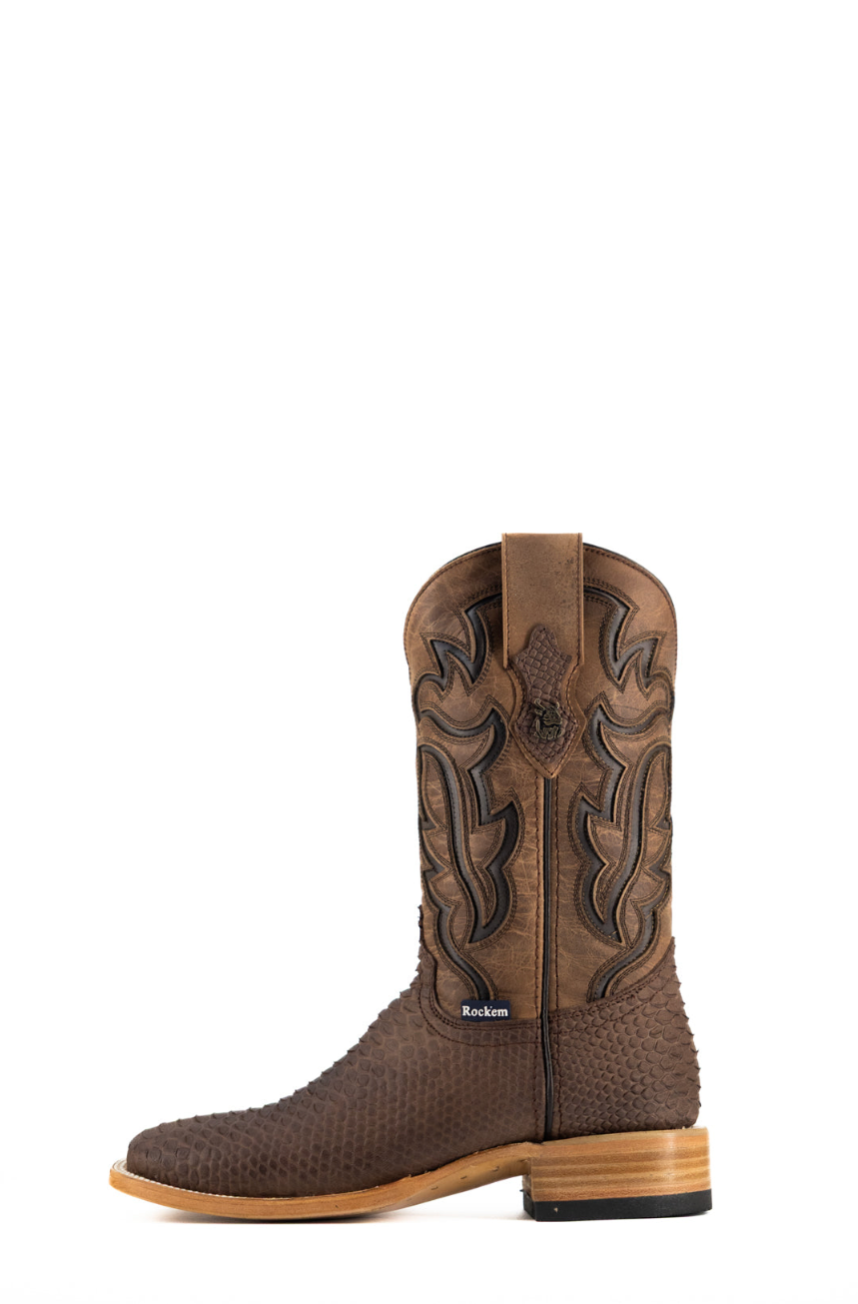 Bruce Matte Python Square Toe Cowboy Boot