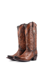 Mila Tooled Snip Toe Cowgirl Boot