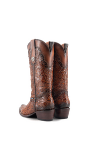 Mila Tooled Snip Toe Cowgirl Boot