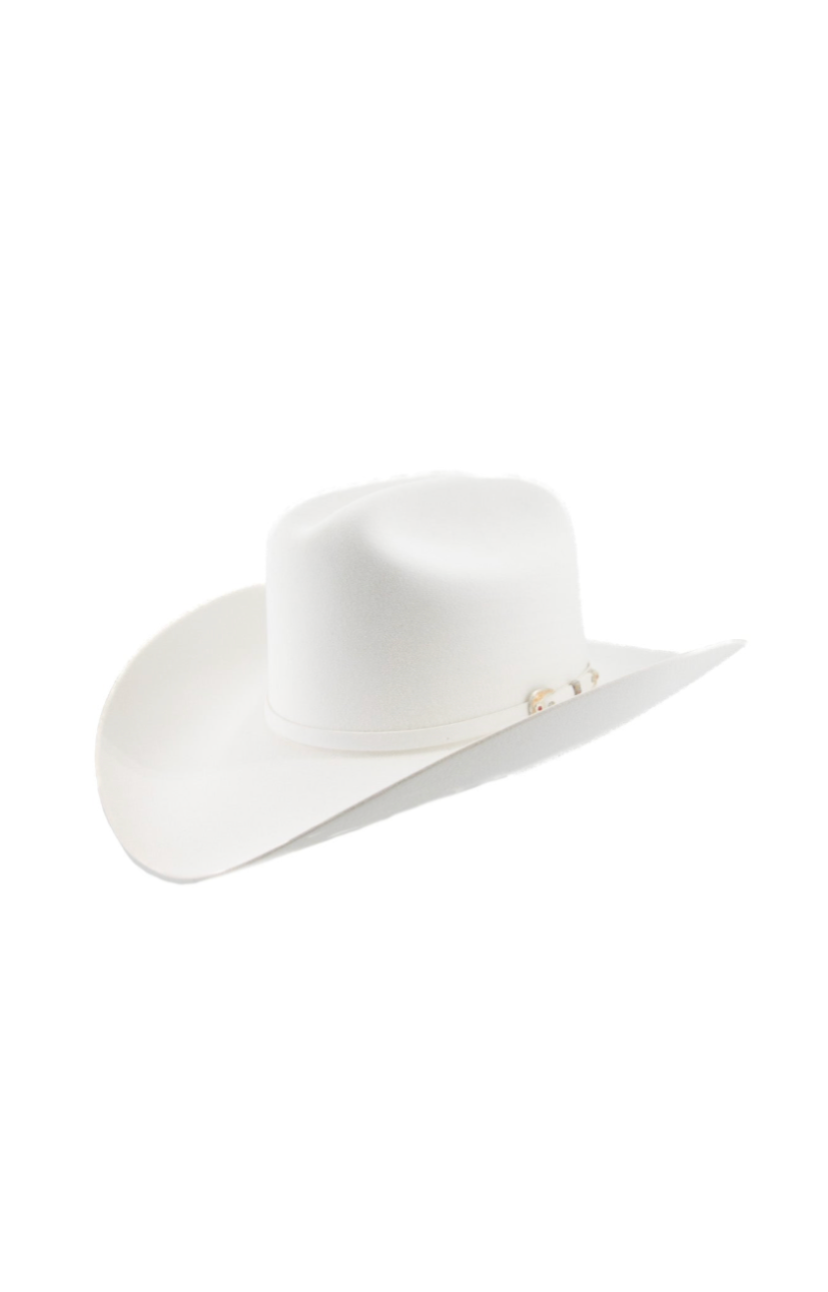 Larry Mahan 6X White Real Felt Cowboy Hat