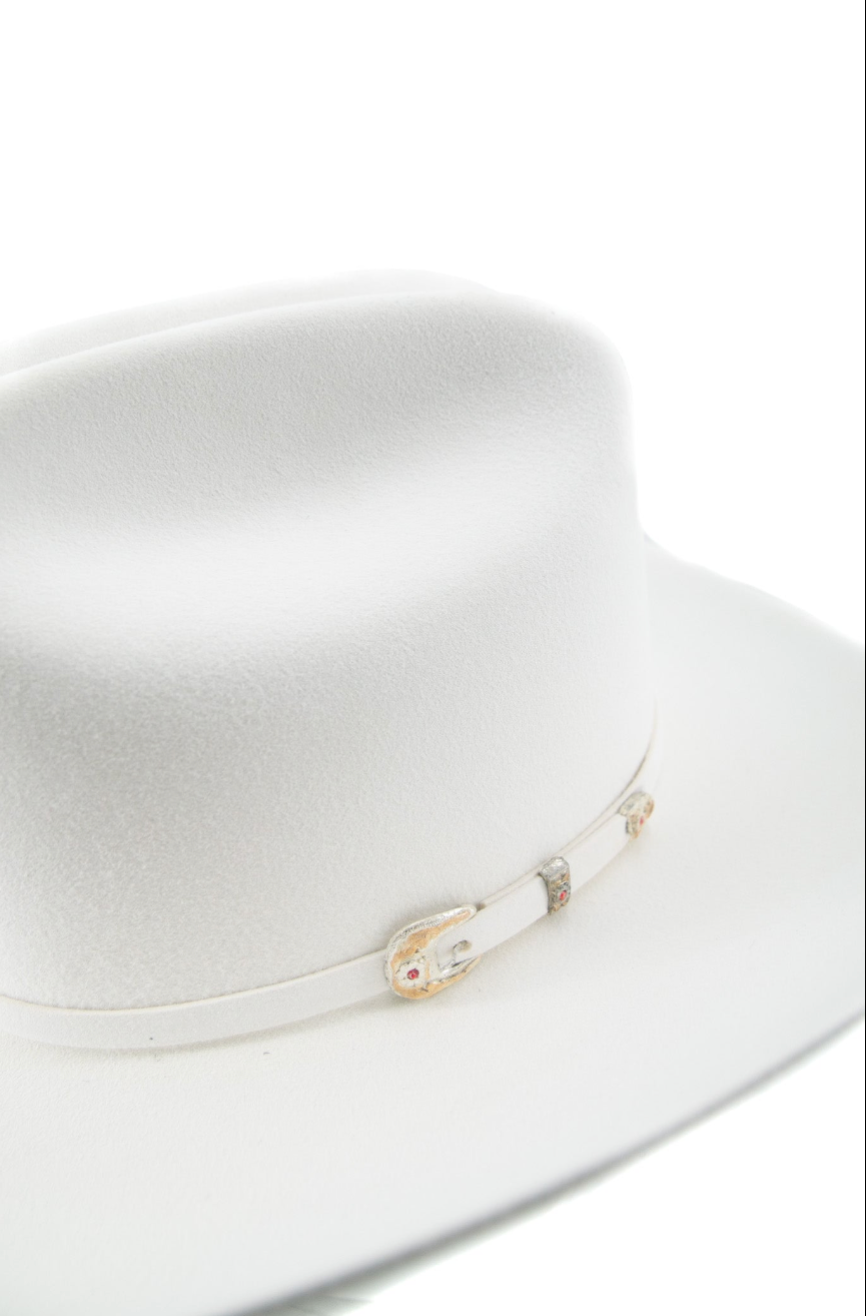 Larry Mahan 6X White Real Felt Cowboy Hat
