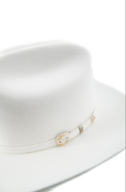 Larry Mahan 6X White Real Felt Cowboy Hat