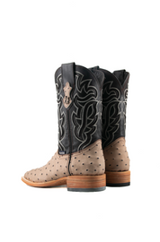 Bruce Ostrich Square Toe Cowboy Boot