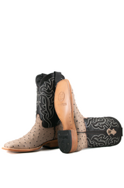 Bruce Ostrich Square Toe Cowboy Boot