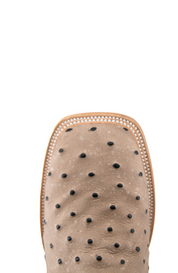 Bruce Ostrich Square Toe Cowboy Boot