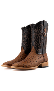 Bruce Ostrich Square Toe Cowboy Boot