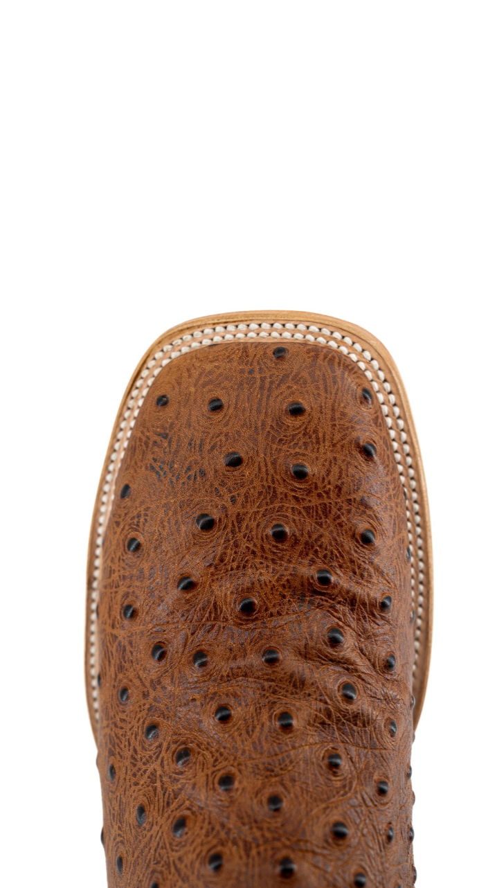 Bruce Ostrich Square Toe Cowboy Boot