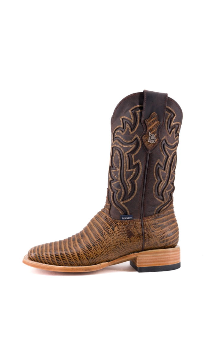 Bruce Lizard Square Toe Cowboy Boot