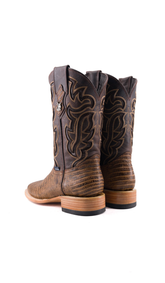 Bruce Lizard Square Toe Cowboy Boot