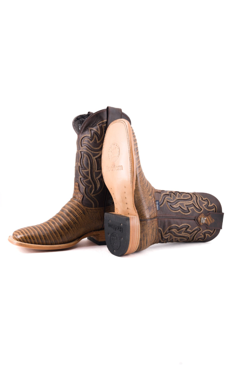 Bruce Lizard Square Toe Cowboy Boot
