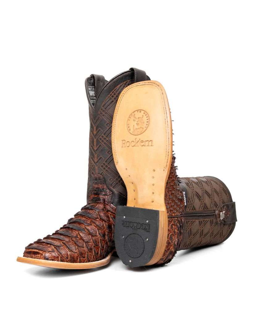 Bradley Python Square Toe Cowboy Boot