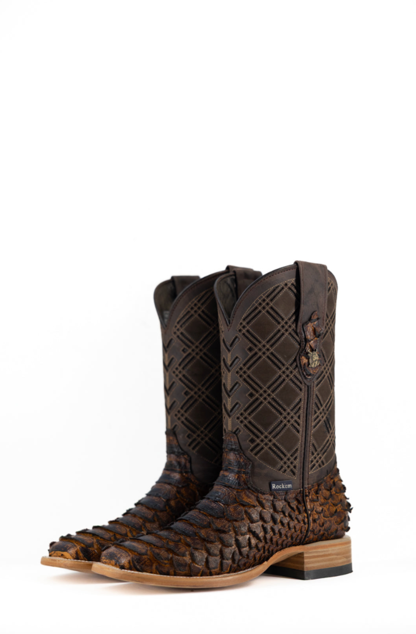 Bradley Python Square Toe Cowboy Boot