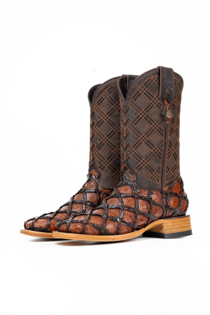 Bradley Pirarucu Square Toe Cowboy Boot